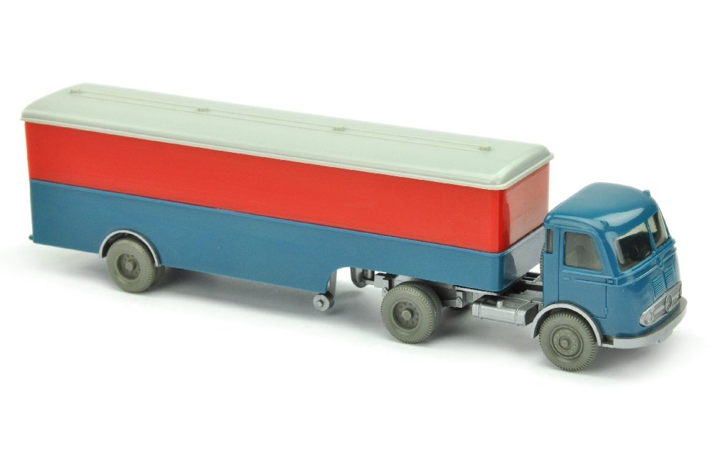 Koffer-Sattelzug Pullman unbeschriftet: 761/3CC, sehr gut bis neuwertig (Wiking Verglaster LKW)