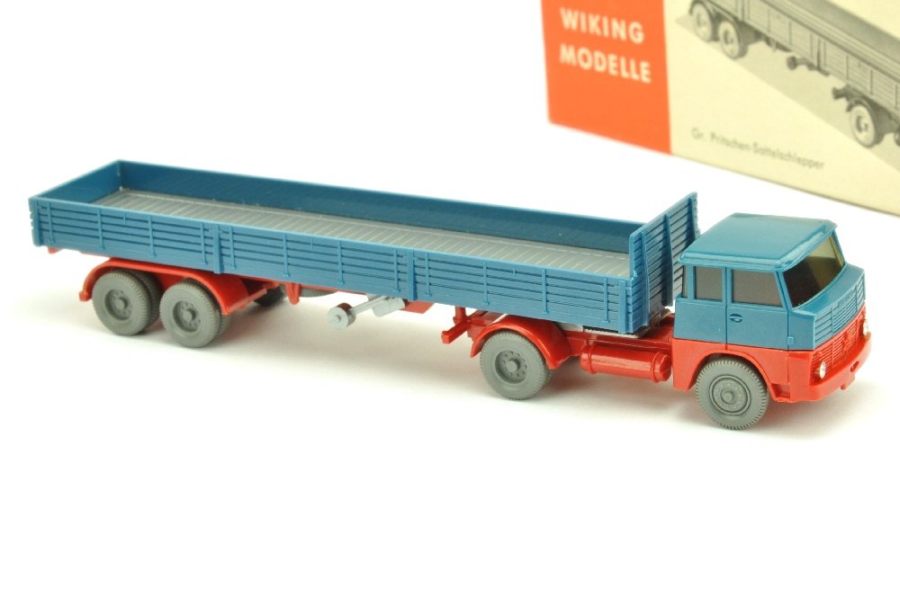 Pr.-SZ Henschel HS 14 (im Ork, Version o. Plane): 731/1, neuwertig im ersten Originalkarton (Version ohne Plane, Kennung "50 5 64") (Wiking Verglaster LKW)