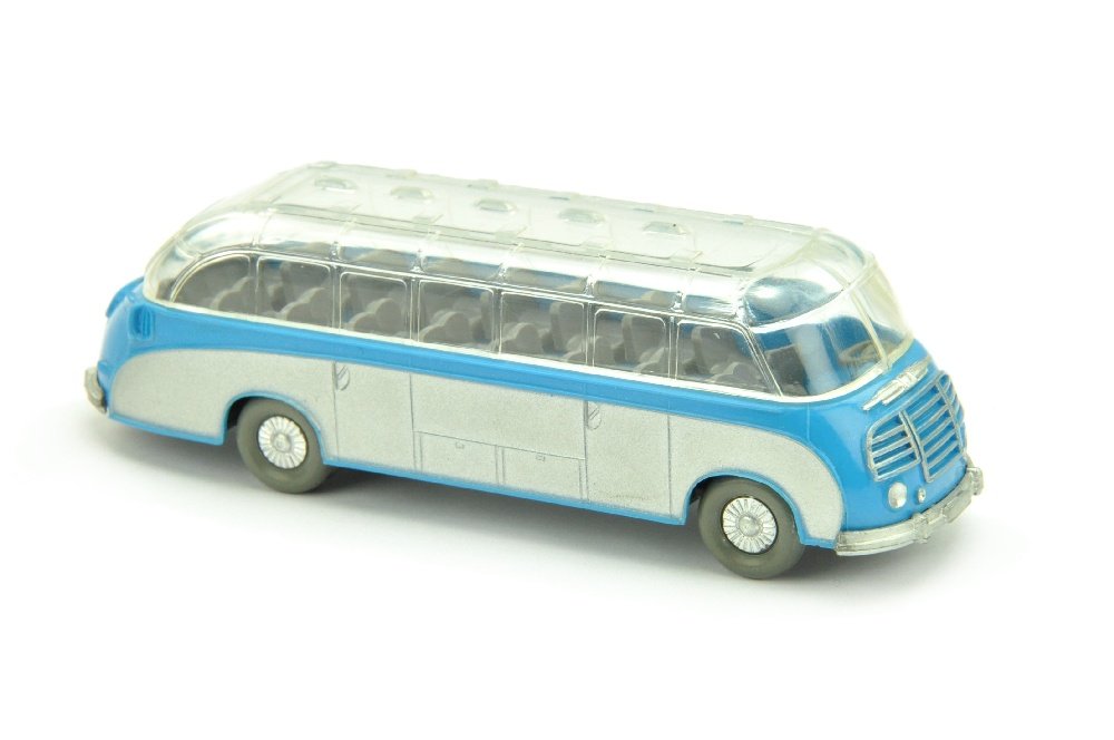 Setra-Bus, dunkeladriablau: 1166/1C, fast neuwertig (Wiking Verglaster LKW)