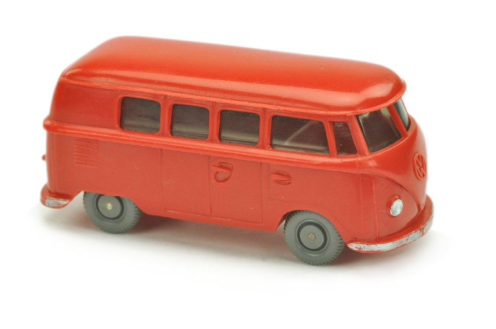 VW T1 Bus (alt), rot: 323/1E, sehr gut (Wiking Verglaster PKW)