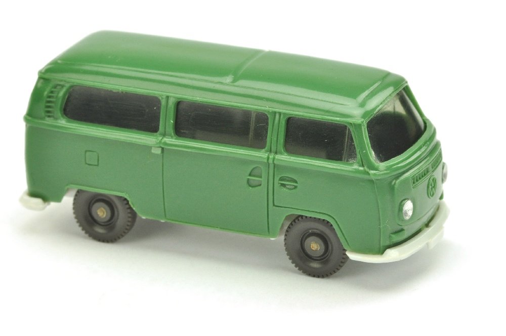 VW T2 Bus, diamantgruen: 330/1E, Version ohne Inneneinrichtung, neuwertig (Wiking Verglaster PKW)