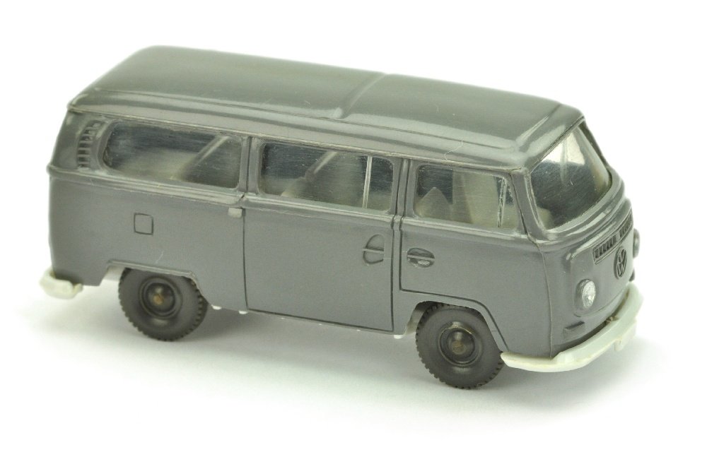 VW T2 Bus, basaltgrau: 330/1F, Version mit Inneneinrichtung, sehr gut bis neuwertig (Wiking Verglaster PKW)