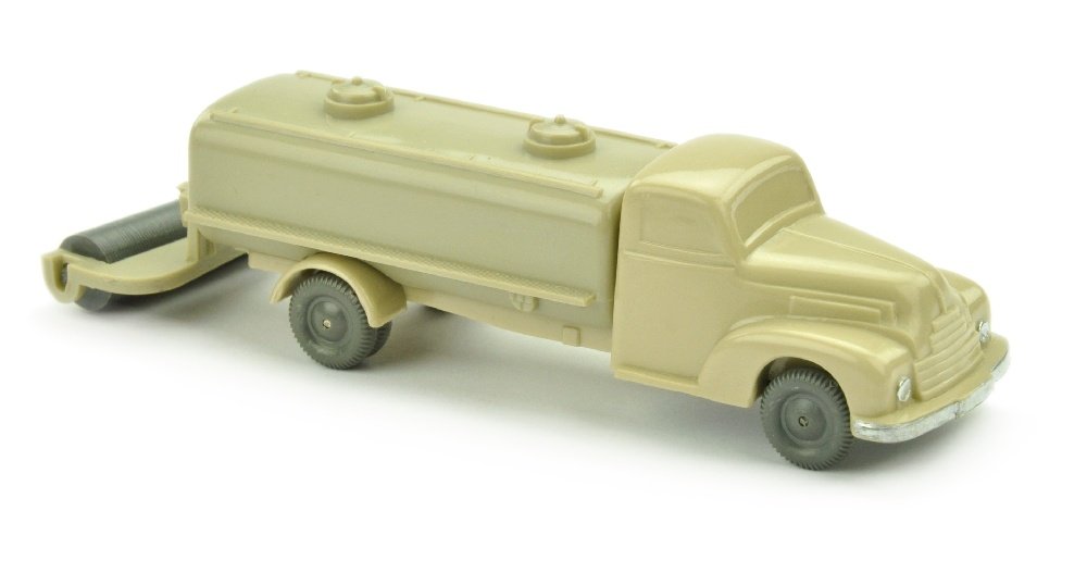 Sprengwagen Ford, hellgelbgrau: 218/1G, Aufbau und Walzenhalterung im Farbton deutlich unterscheidbar von Kabine, neuwertig (Wiking Unverglaster Rollachser)