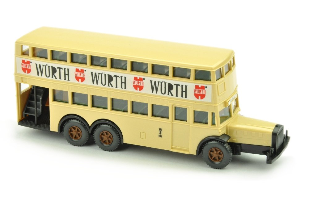 Wuerth - Berliner Doppeldecker (im Ork): Werbemodell um 1997, neuwertig in guter bis sehr guter Originalverpackung (Wiking Werbemodell)