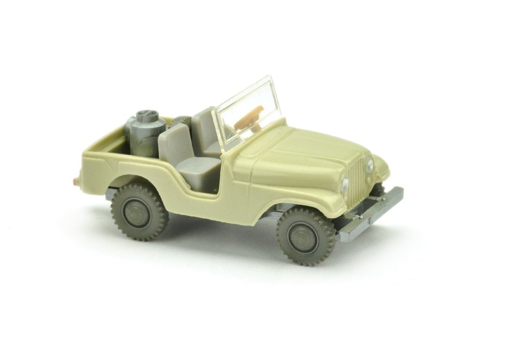 Jeep mit Milchkannen, hellgelbgrau (1 of 1)