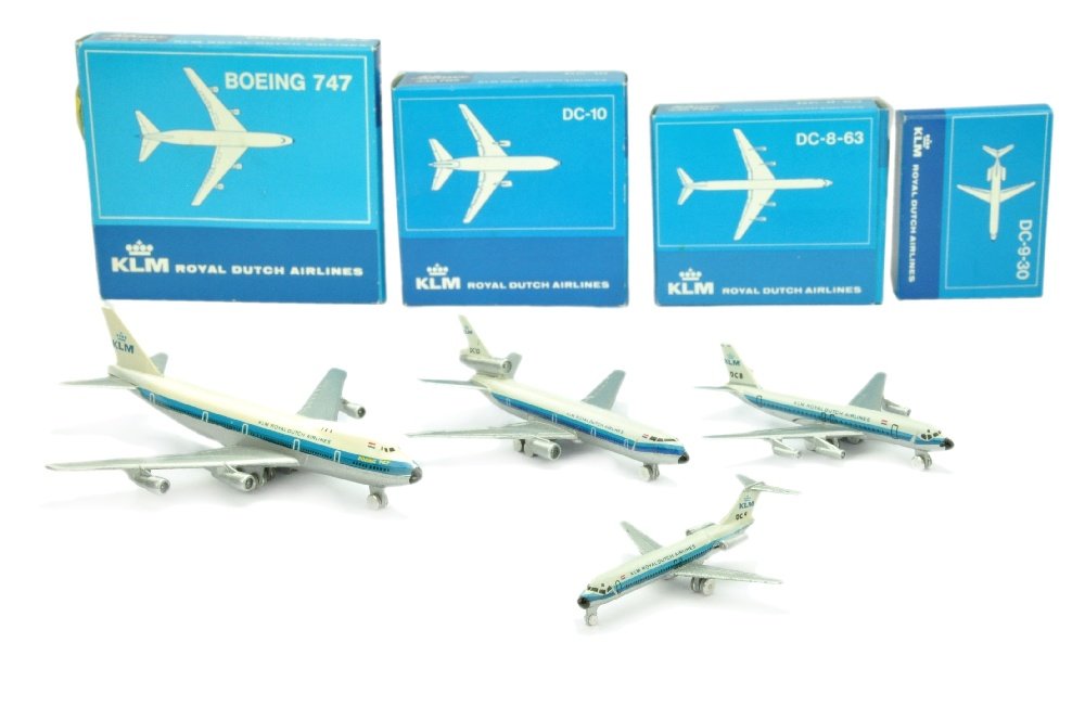 Schuco - Konvolut 4 KLM-Flugzeuge (im Ork) (1 of 1)