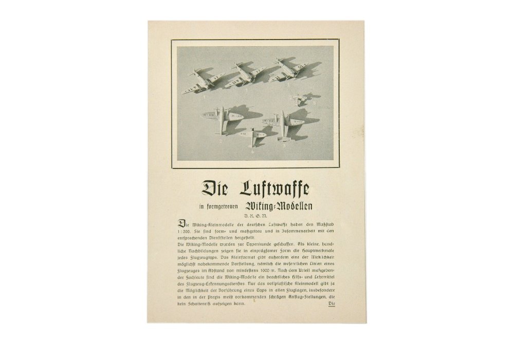 Flugzeug-Preisliste (um 1939) (1 of 1)