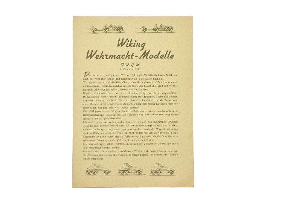 Preisliste "Wehrmachtsmodelle" (um 1940) (1 of 1)