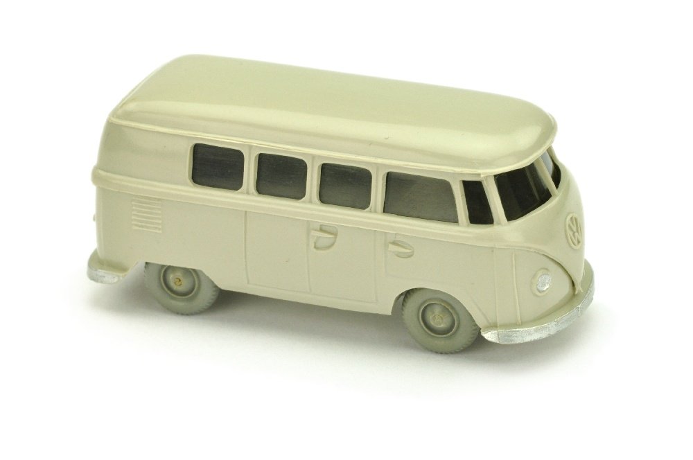 VW T1 Bus (alt), kieselgrau: 323/1S, neuwertig (Wiking Verglaster PKW)