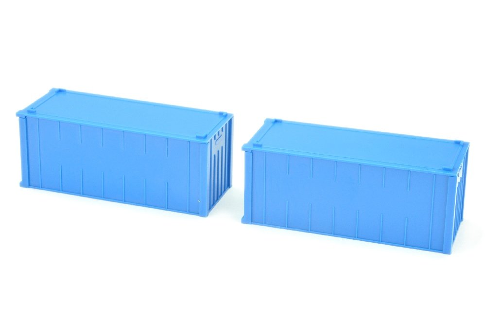 Konvolut zwei 20ft-Alucontainer, himmelblau (1 of 3)
