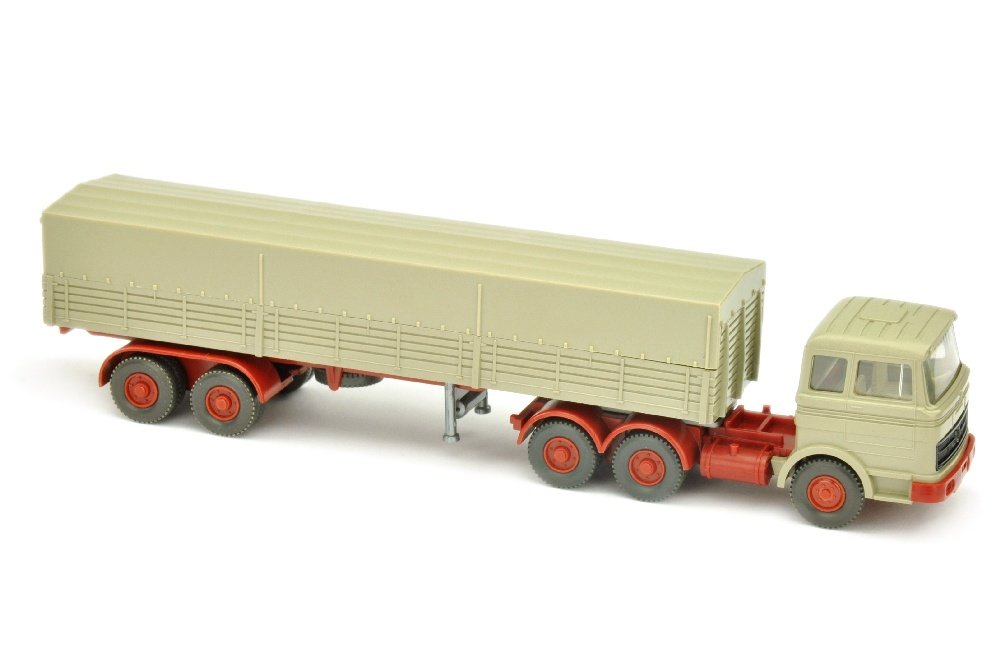 Pritschen-Sattelzug MB 2223, olivgrau (1 of 3)