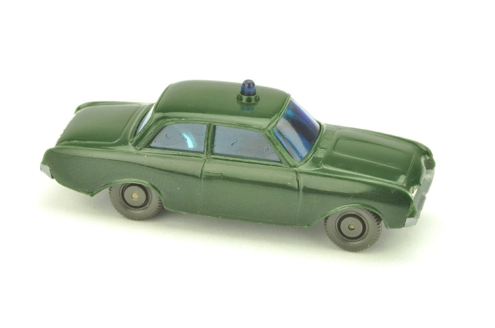 Polizeiwagen Ford Badewanne, tannengruen: 1083/2A, Abziehbild 100%, sehr gut bis neuwertig (Wiking Verglaster PKW)