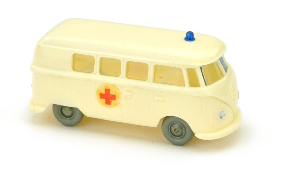 VW T1 Bus Rotkreuz, cremeweiss (Abziehbild): 1034/1D, 100%, sehr gut (Wiking Verglaster PKW)