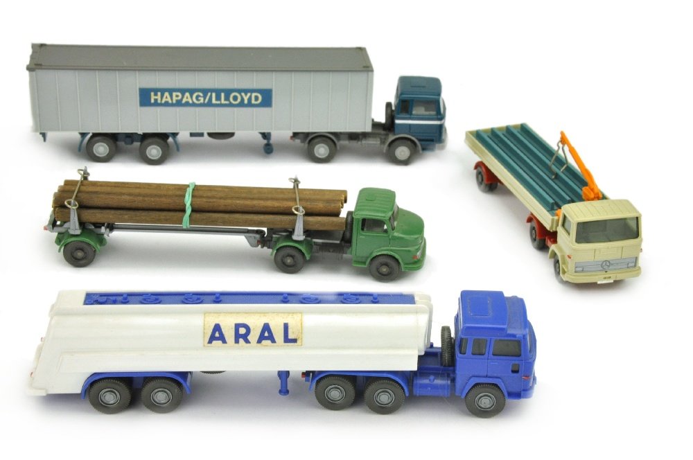 Konvolut 4 LKW der 70er Jahre (nur bemalt) (1 of 1)