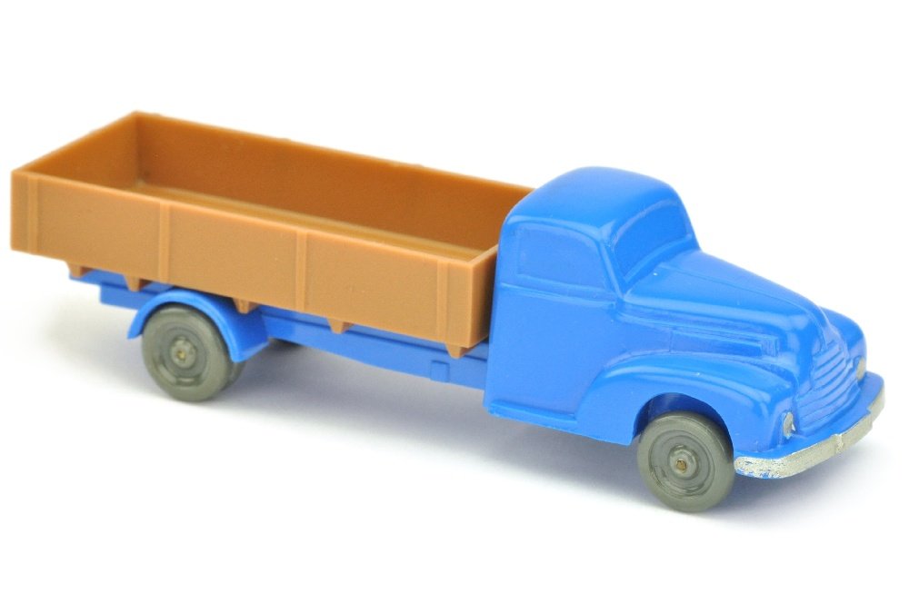 Ford Pritsche, himmelblau/ockerbraun: 159/1AC, neuwertig (Wiking Unverglaster Rollachser)