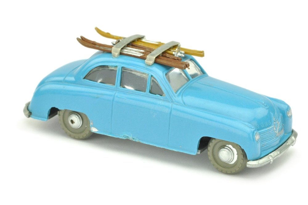 SIKU - (V 66) Borgward 1800 mit Skiern, adriablau (1 of 3)