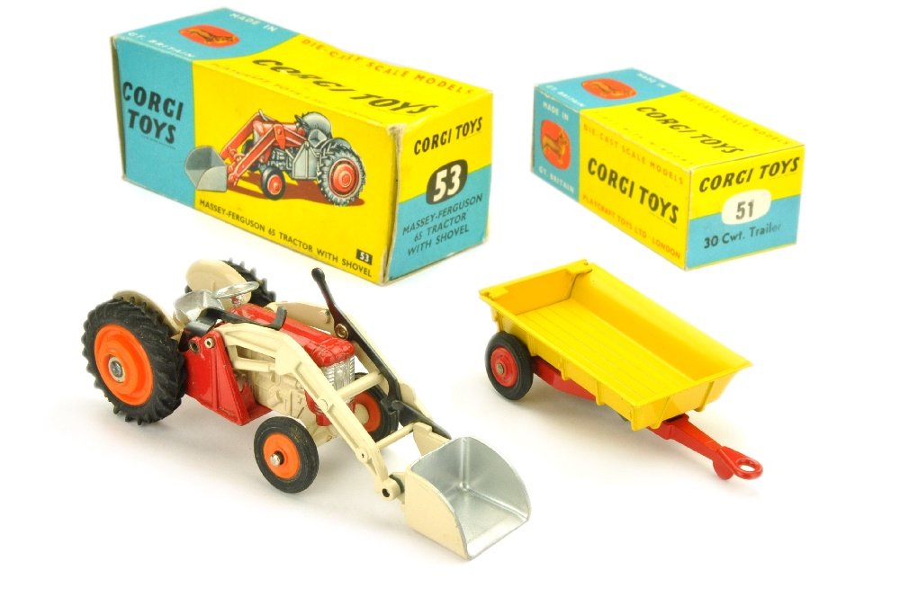 Corgi Toys - Massey-Ferguson mit Anh. (im Ork) (1 of 1)