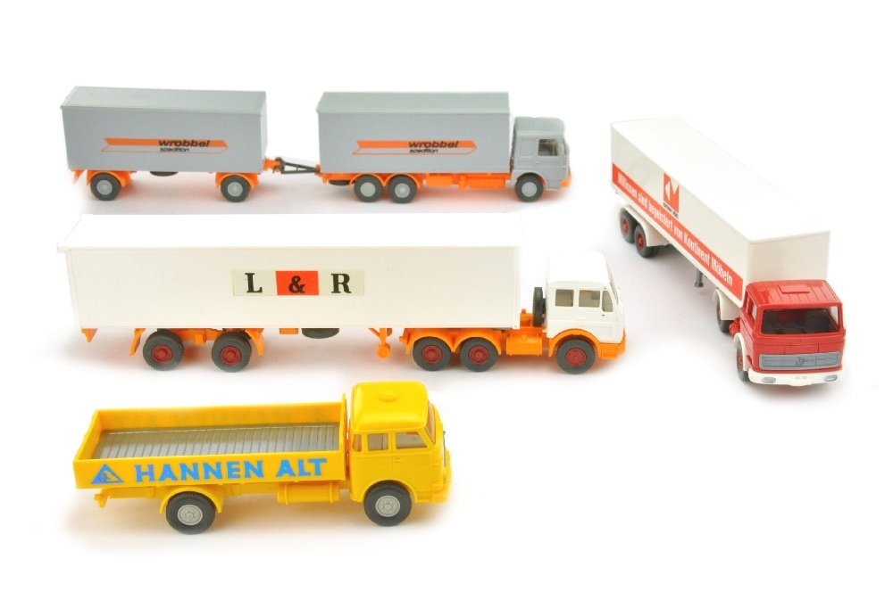 Konvolut 4 Werbemodell-LKW der 70er Jahre (1 of 1)