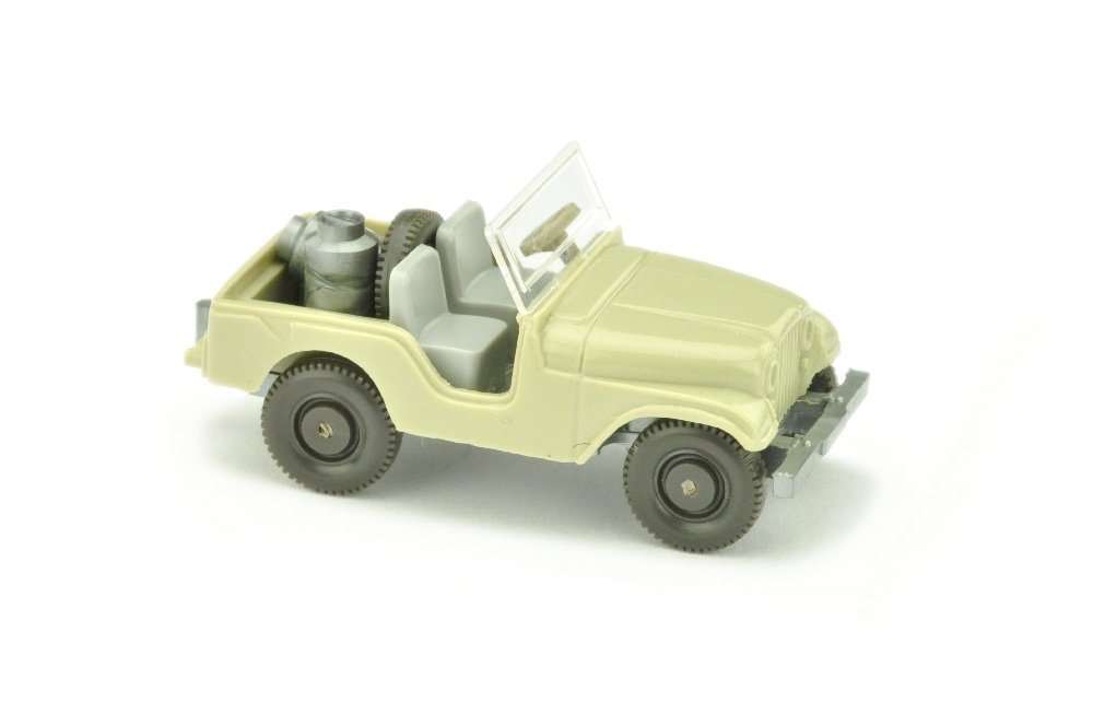 Jeep mit Milchkannen, hellgelbgrau (Version /3) (1 of 1)