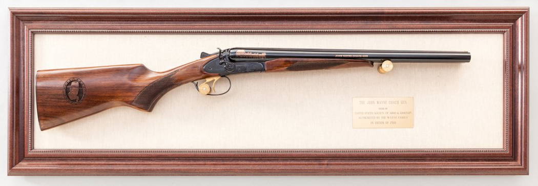 John Wayne Coach Gun Commemorative SxS Shotgun - Sep 22, 2012 | Carol Watson's Orange Coast Auctions in California John Wayne Coach Gun Commemorative SxS Shotgun - Sep 22, 2012 | Carol Watson's Orange Coast Auctions in California