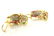 43: 18K G 2.50 CTW EMERALD, RUBIES, SAPPHIRE EARRINGS - 4