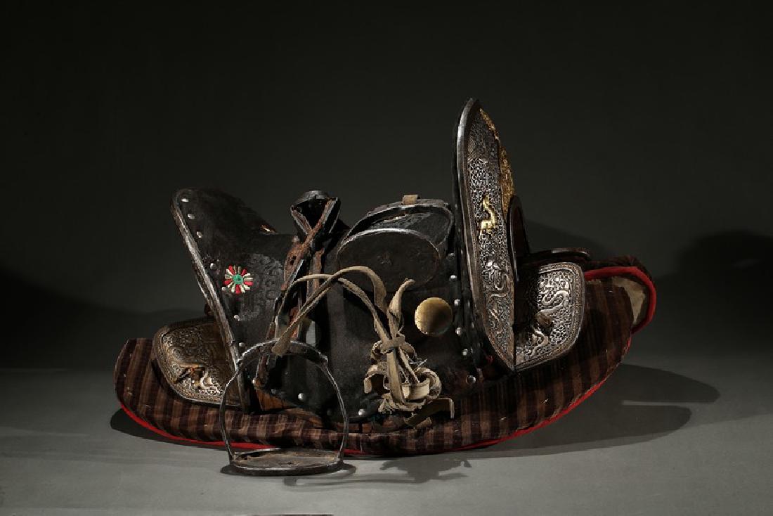 A GILT-SILVER ALLOY 'MYTHICAL BEASTS' HORSE SADDLE (1 of 7)