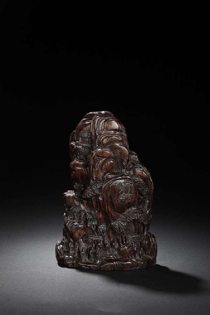 AN AGARWOOD 'LANDSCAPE' BOULDER (1 of 9)