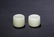 A PAIR OF WHITE JADE ARCHER'S RINGS