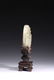 A WHITE JADE OPENWORK 'GOOSE' PLAQUE WITH STAND - 3