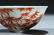 A PAIR OF IRON RED ENAMEL 'BAMBOO' BOWLS - 2
