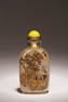 A GLASS INSIDE PAINTED FIGURAL SNUFF BOTTLE