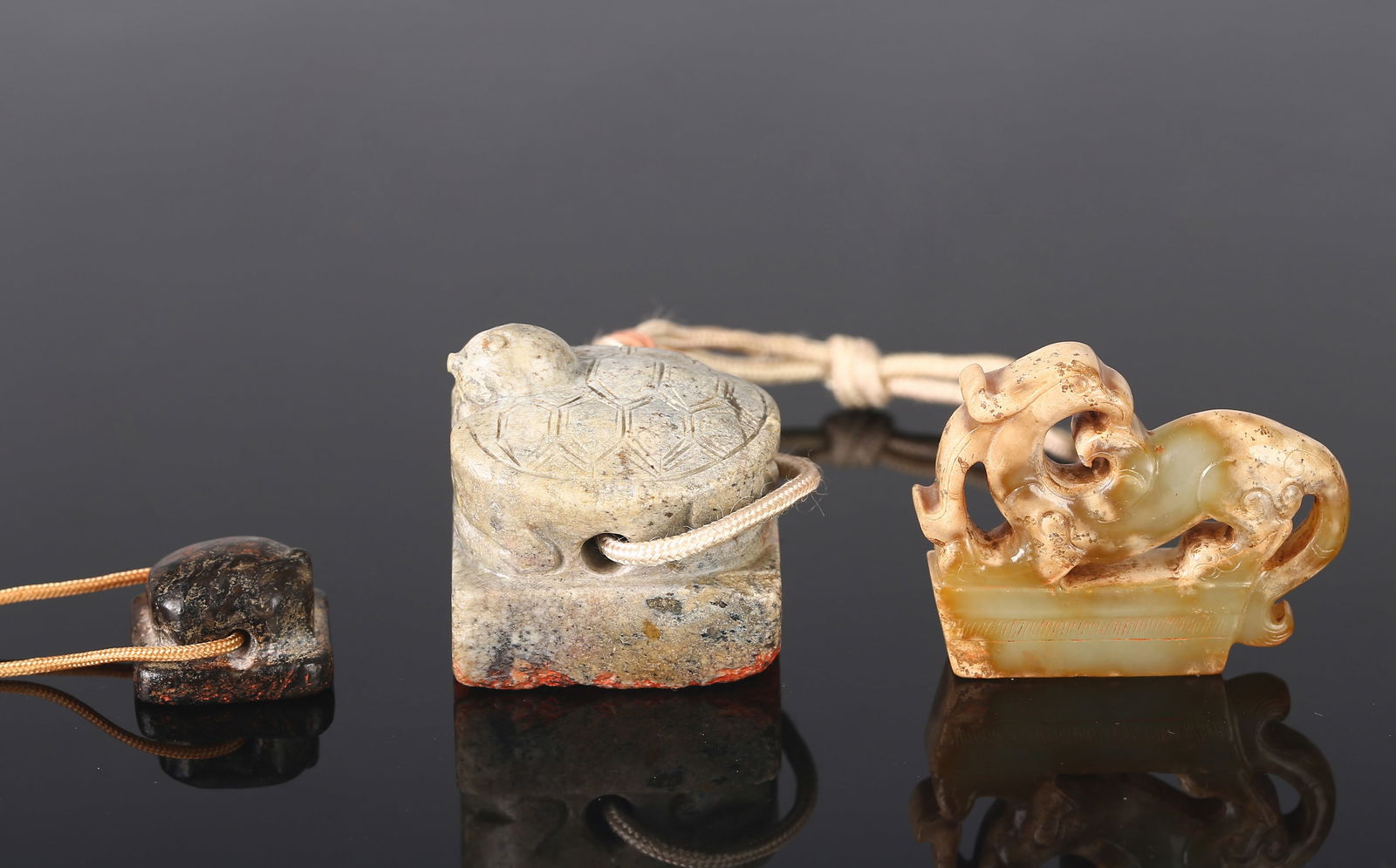 A Group of Three Chinese Jade Seals (1 of 8)