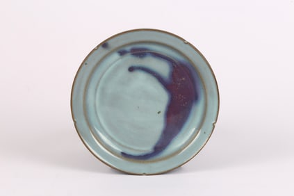 A Chinese 'Jun' Purple Splashed Glazed Dish