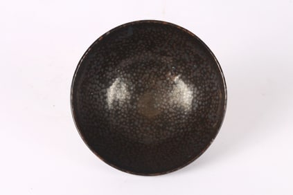 A Chinese Inscribed Black Glazed 'Oil-Spots' Bowl