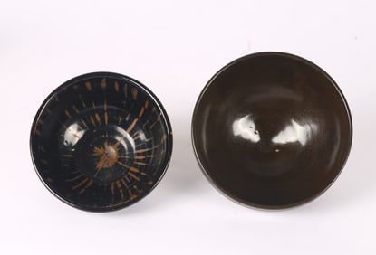 Two Chinese Henan Black Glazed Bowls