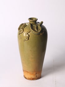 A Chinese Celadon Glazed 'Dragon' Vase