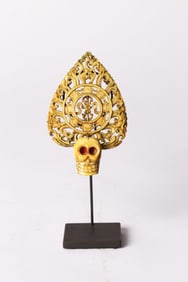 A Tibetan Bone Carved Ritual Display