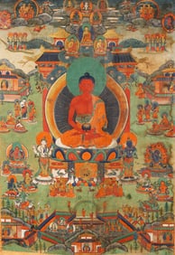 A Tibetan Thangka of Sukhavati