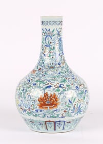 A Doucai 'Flowers' Globular Vase