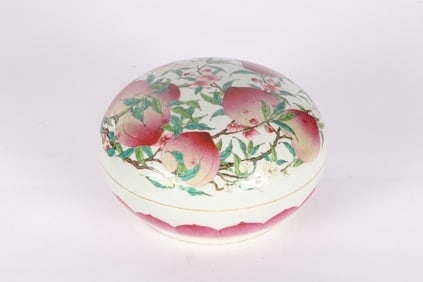 A Famille Rose 'Peaches' Box and Cover