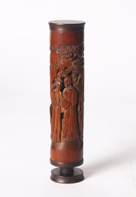 A Chinese Bamboo 'Figures' Incense Holder