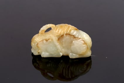 A Chinese White Jade Mythical Beast Paperweight