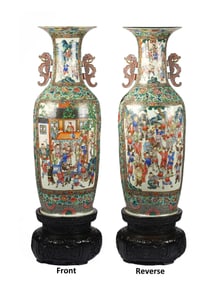 A Fine Massive Chinese Famille Rose 'Water Margin' Vase