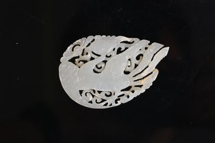 A White Jade Phoenix Pendant