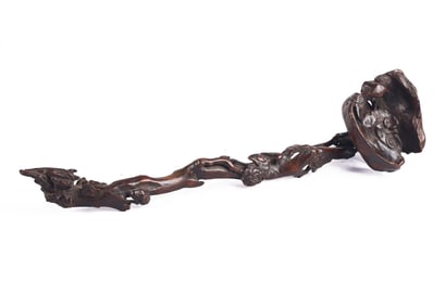 A Chinese Aloeswood or Agarwood Ruyi Scepter