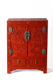 A Cinnabar Lacquer Cabinet