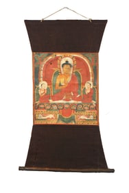 A Tibetan 'Shakyamuni and Disciples' Thangka