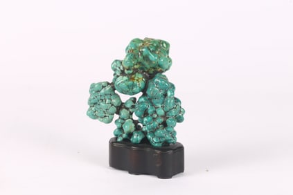 A Chinese Naturalistic Turquoise Scholar's Rock