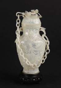 A Very Rare Chinese White Jade 'Mughal' Vase