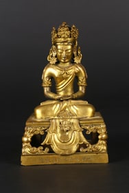 A Gilt Bronze Figure of Amitayus